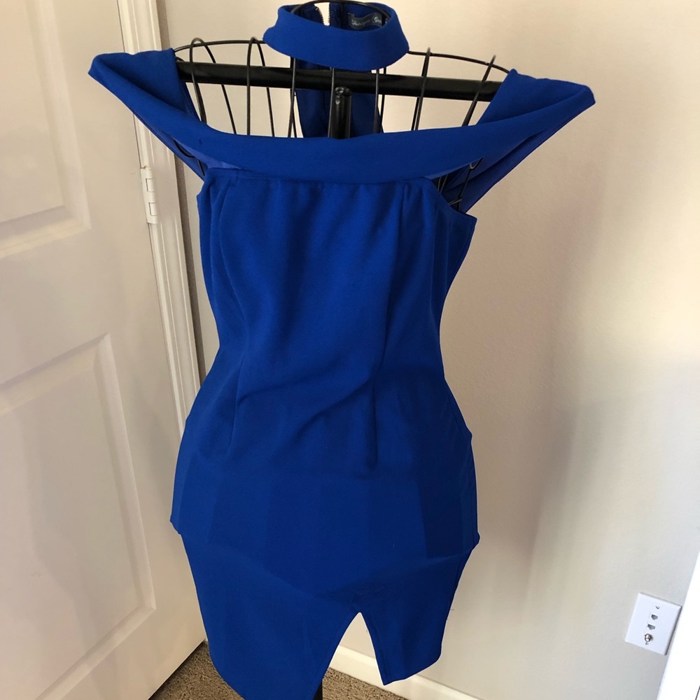 Electric Blue Dress Intrigue Couture size L